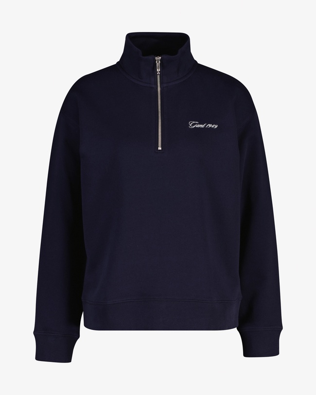  GANT Kadın Lacivert Yarım Fermuarlı Sweatshirt