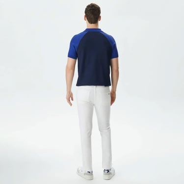  Lacoste Erkek Slim Fit Beyaz Jean Pantolon