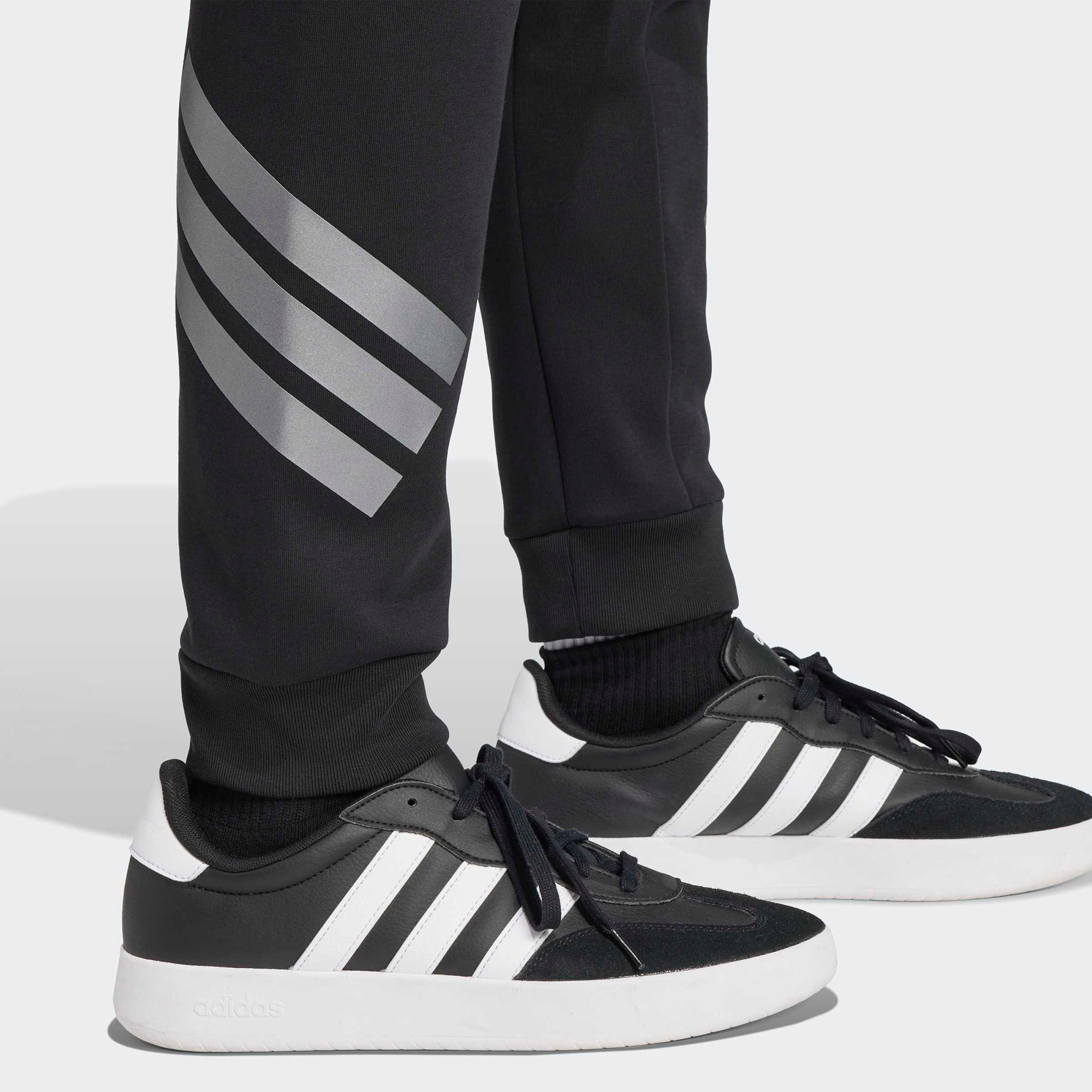 adidas Future icons 3 Stripes Erkek Siyah Eşofman Altı