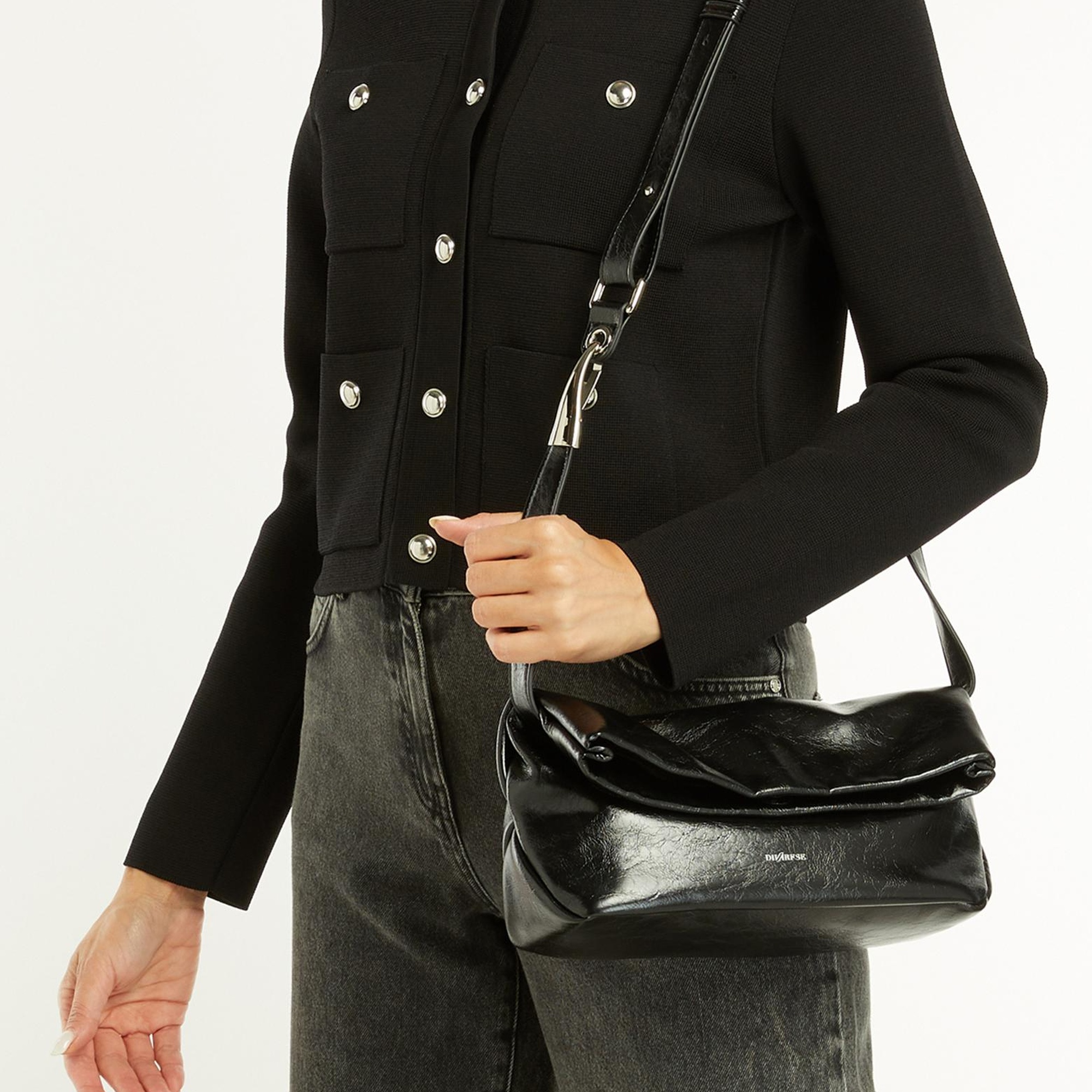 Divarese Kadın Siyah Postacı Çanta