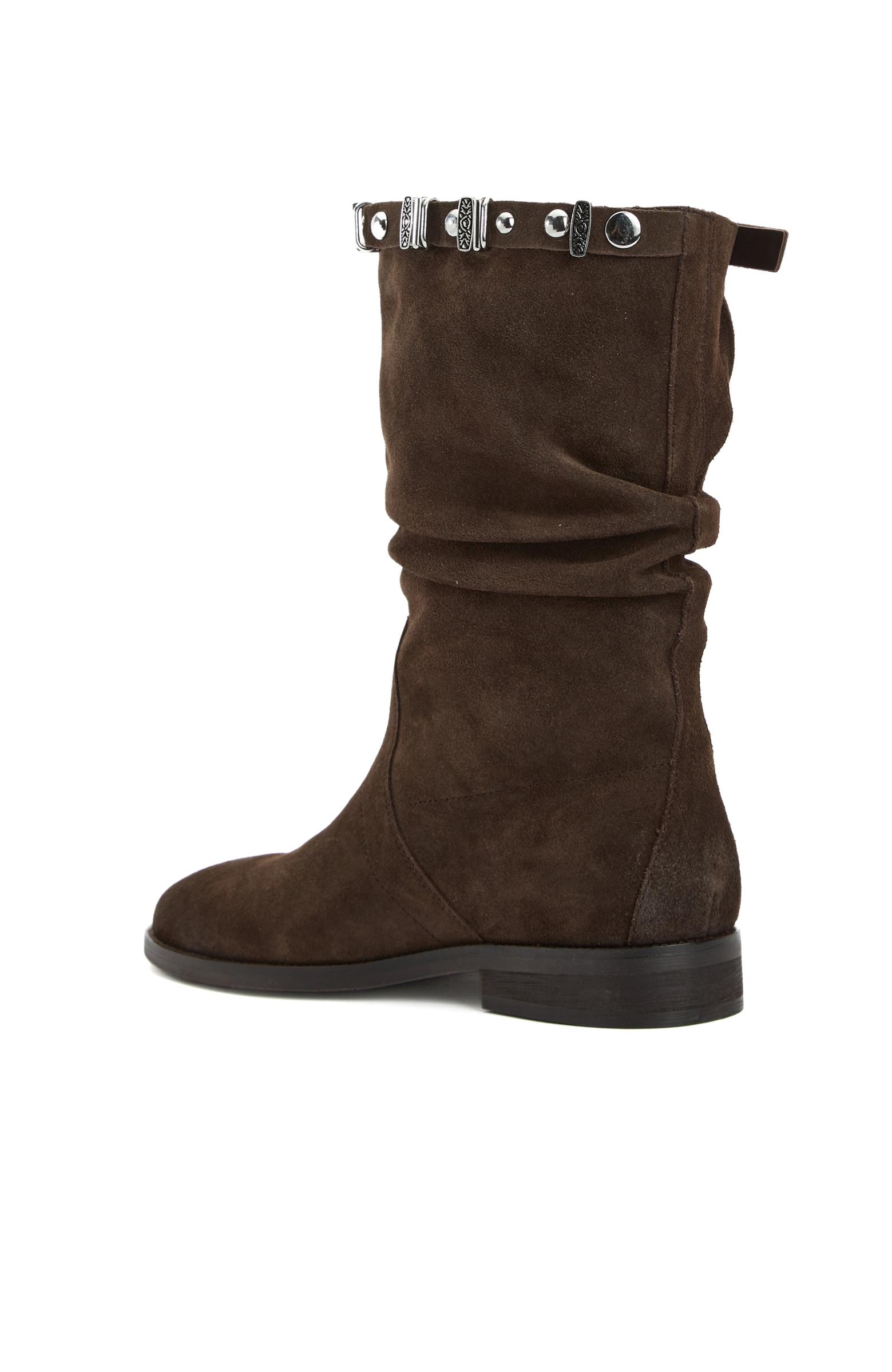 Divarese Divarese Kadın Kahverengi Taşlı Süet Bot FashFed'de! Kahverengi - 4. görsel