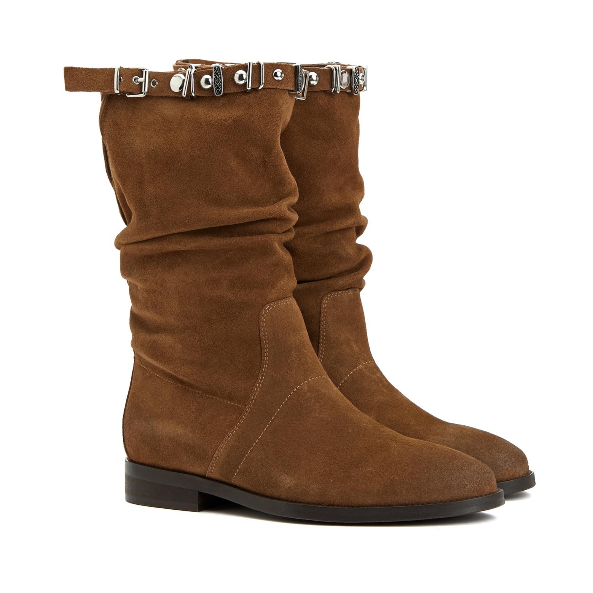 Divarese Kadın Taba Taşlı Süet Bot