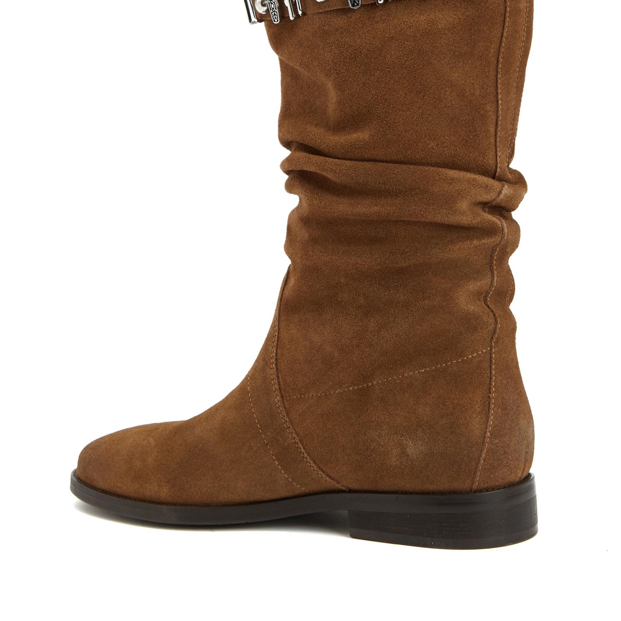 Divarese Kadın Taba Taşlı Süet Bot