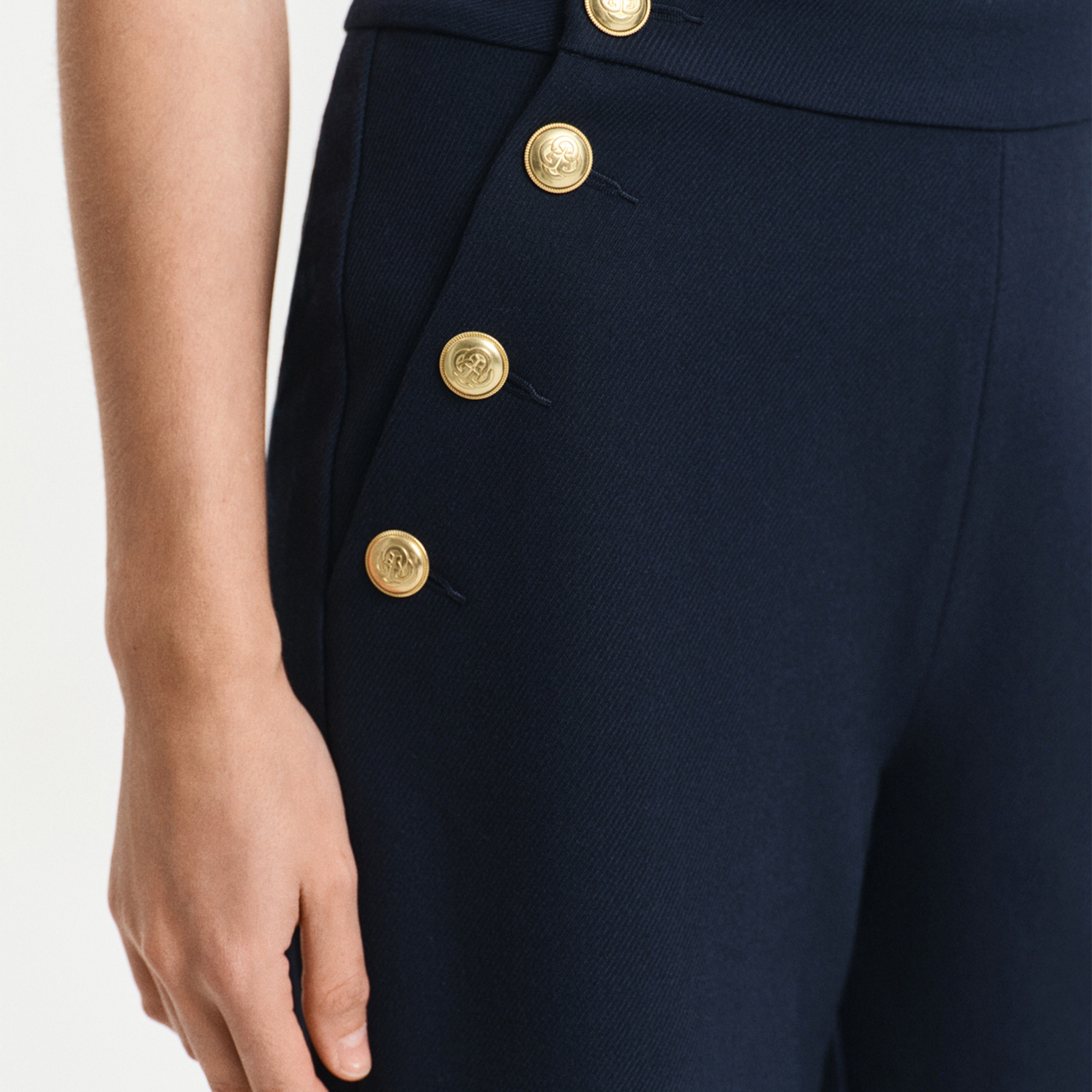 GANT Kadın Lacivert Straight Fit Pantolon