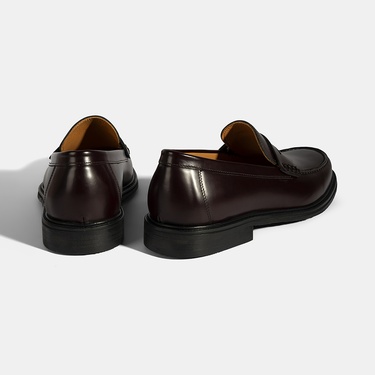  Erkek Bordo Deri Loafer