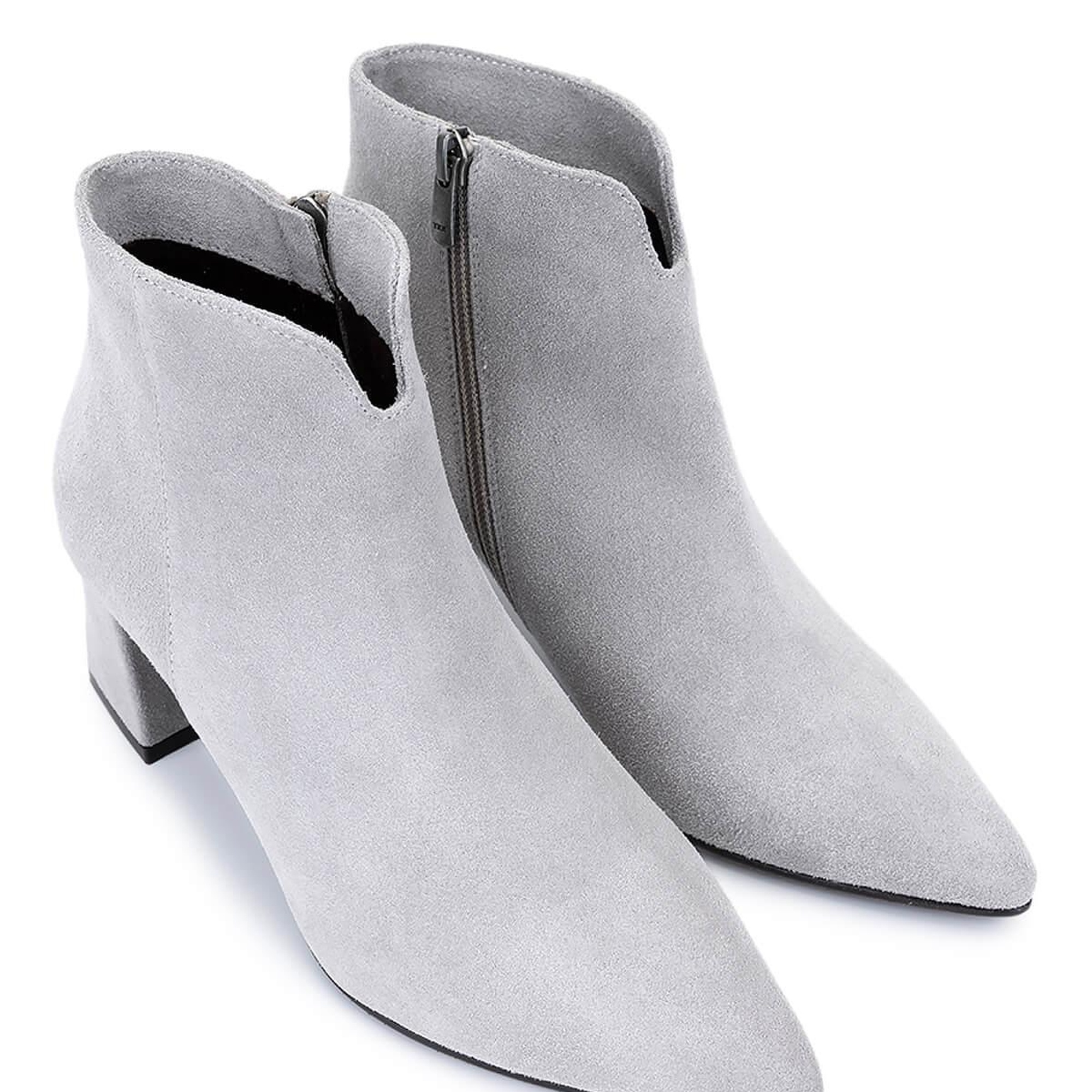 Tamer Tanca Kadın Hakiki Deri Taş Süet Topuklu Bot