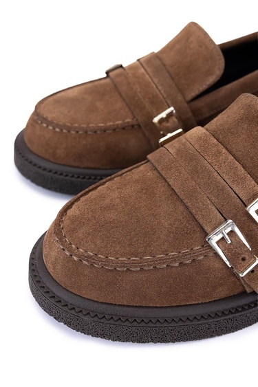  Tamer Tanca Kadın Hakiki Deri Vizon Loafer Ayakkabı