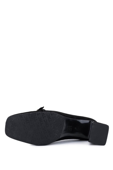  Tamer Tanca Kadın Hakiki Deri Siyah Süet Klasik Ayakkabı