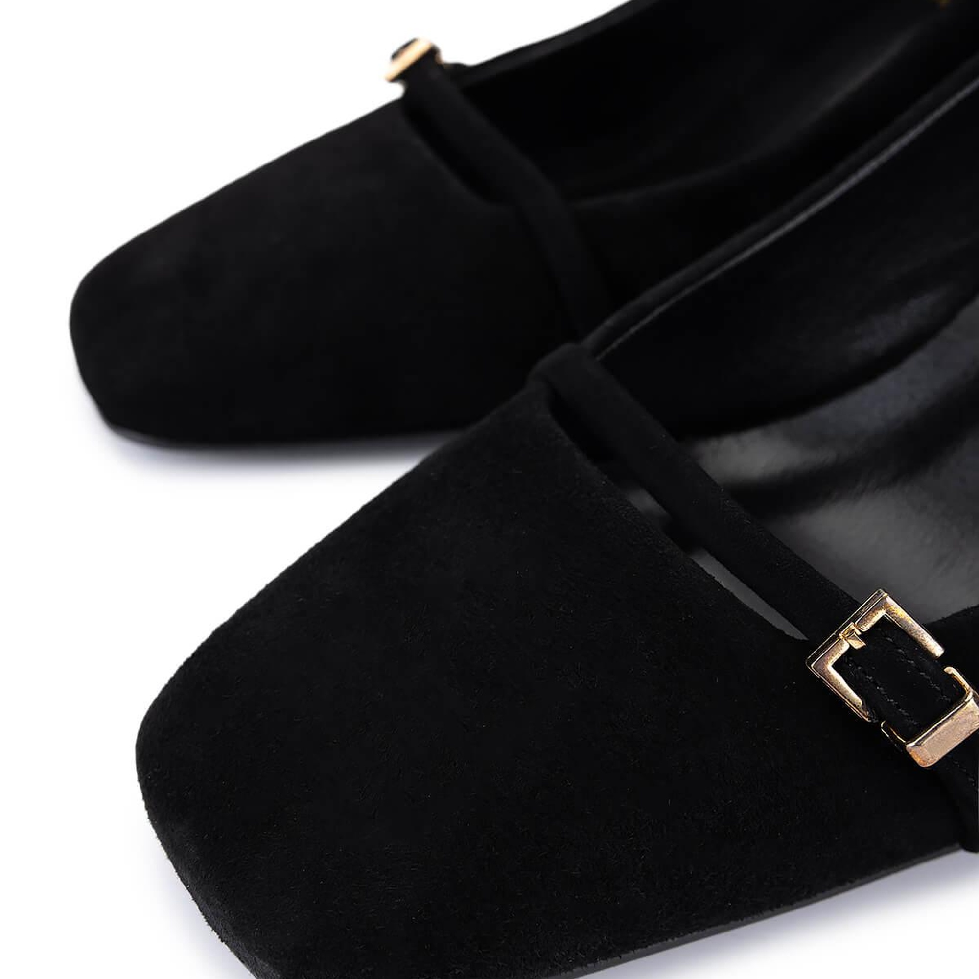 Tamer Tanca Kadın Hakiki Deri Siyah Süet Klasik Ayakkabı