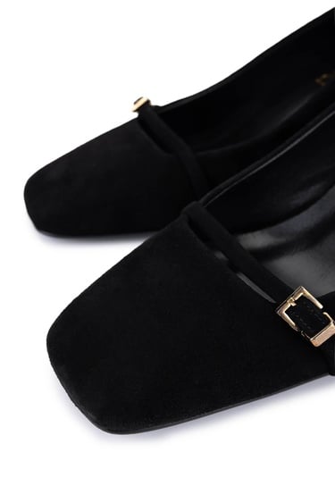  Tamer Tanca Kadın Hakiki Deri Siyah Süet Klasik Ayakkabı