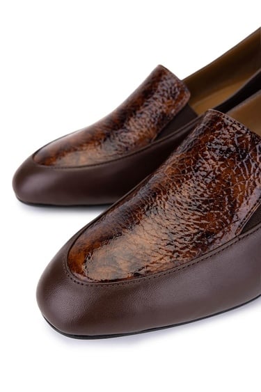  Tamer Tanca Kadın Hakiki Deri Kahverengi Klasik Ayakkabı