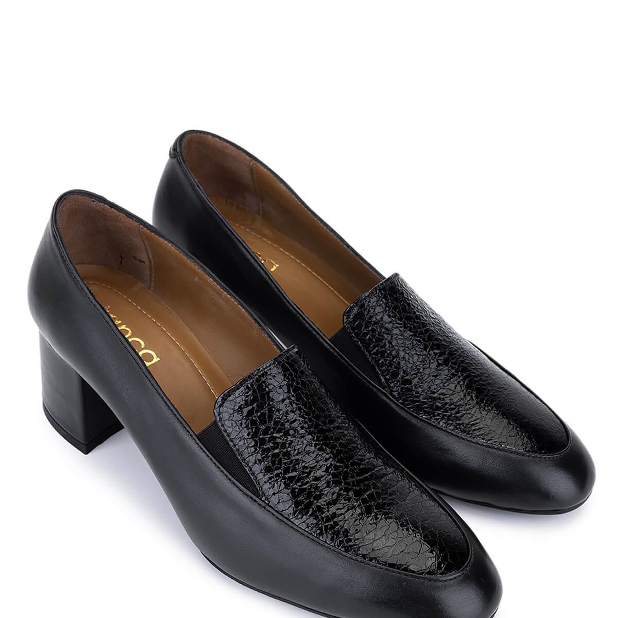 Tamer Tanca Kadın Hakiki Deri Siyah Klasik Ayakkabı