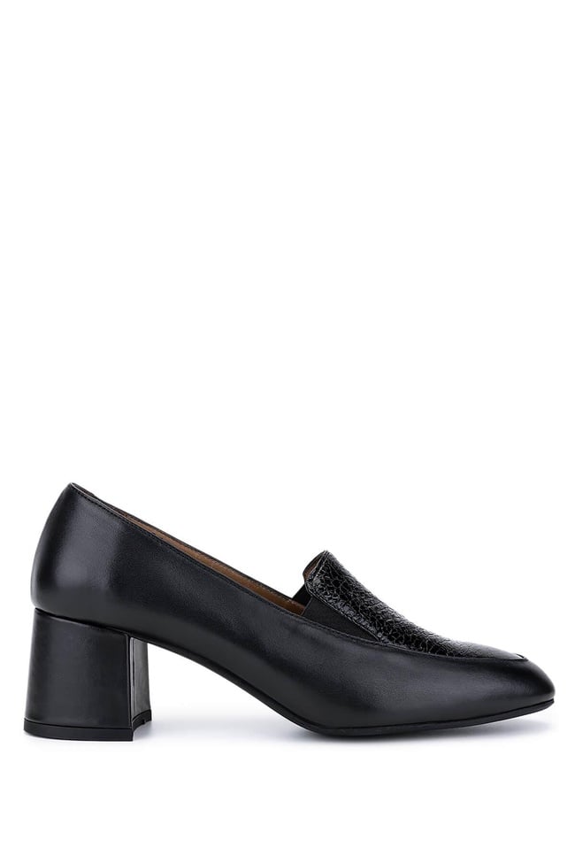  Tamer Tanca Kadın Hakiki Deri Siyah Klasik Ayakkabı