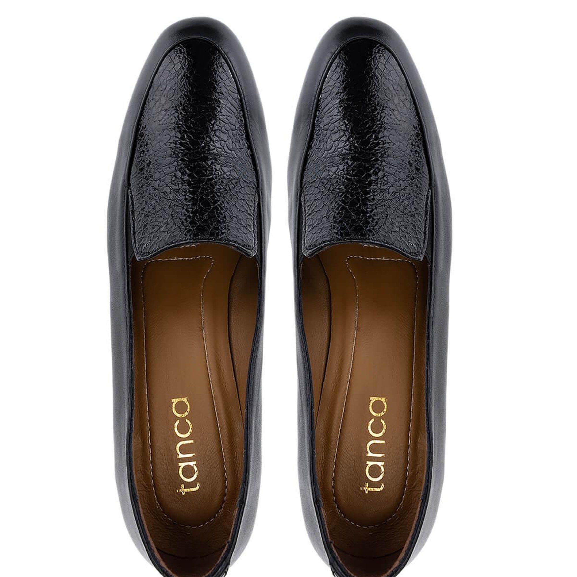 Tamer Tanca Kadın Hakiki Deri Siyah Klasik Ayakkabı