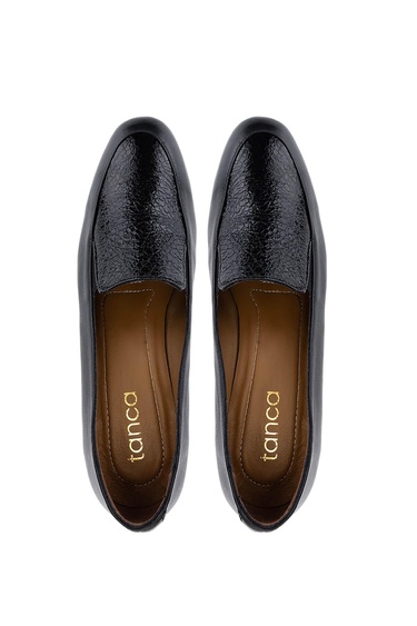 Tamer Tanca Kadın Hakiki Deri Siyah Klasik Ayakkabı