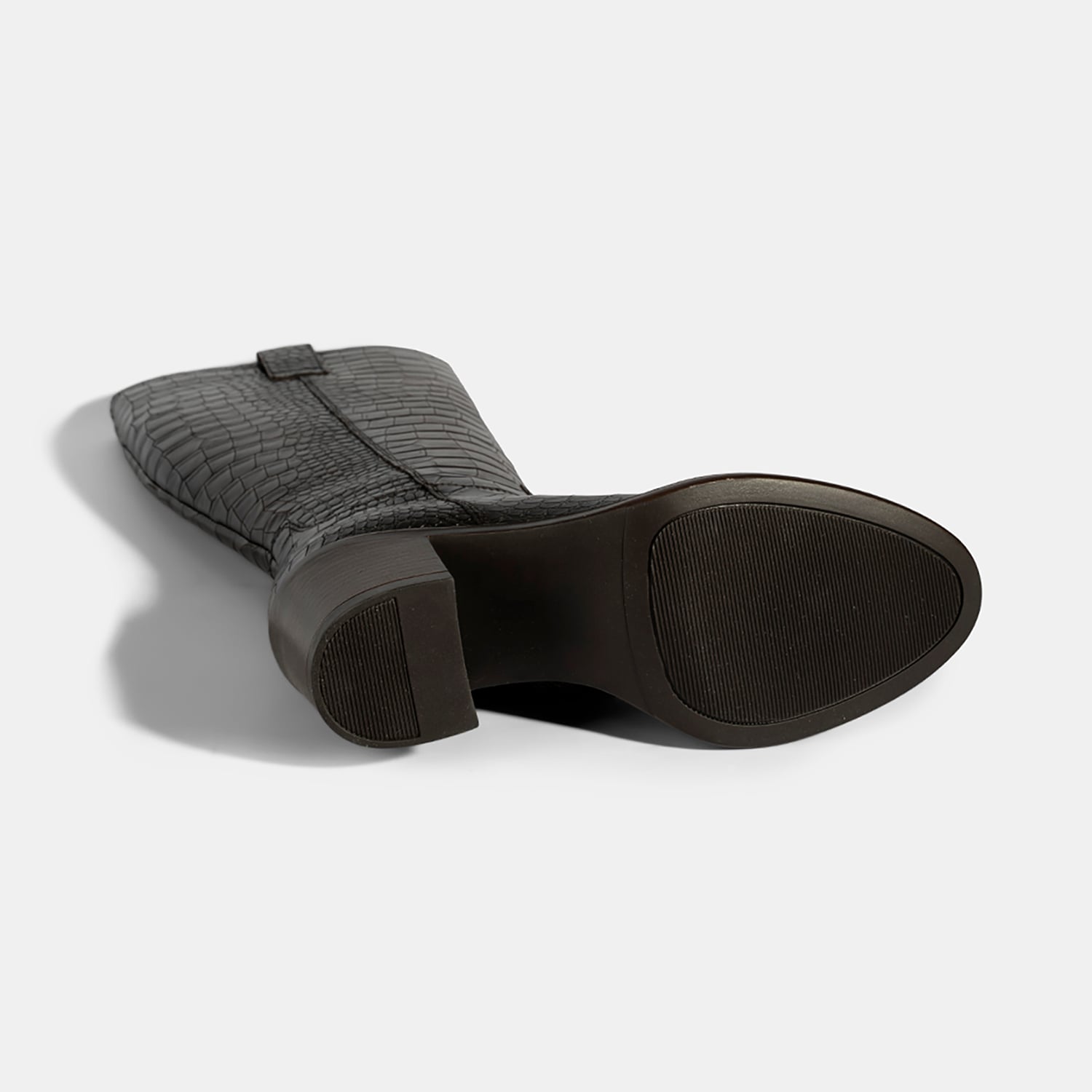 Desa DESA Kahverengi Kadın Kahve Kroko Baskılı Kalın Topuklu Deri Çizme FashFed'de! Kahverengi - 5. görsel