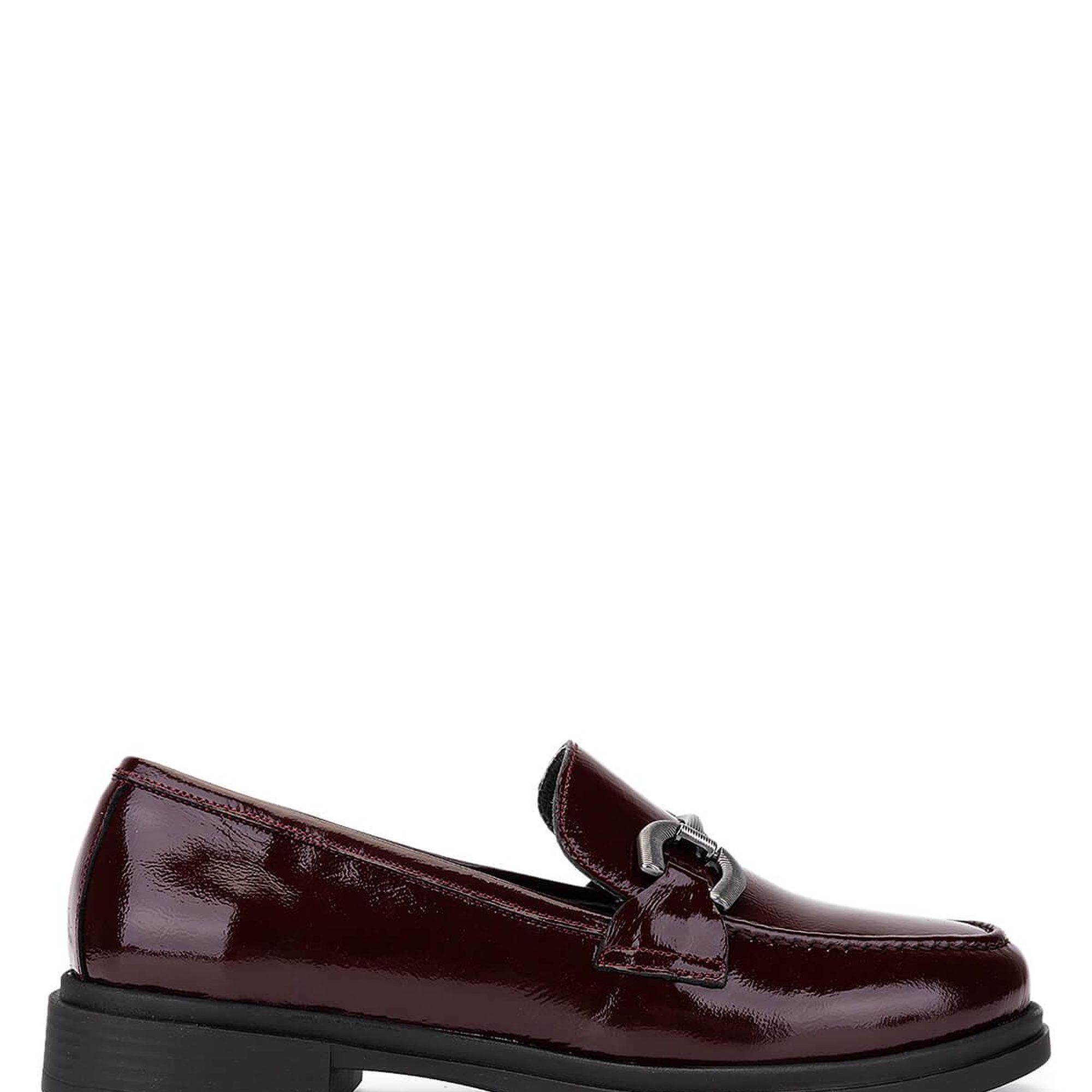 Tamer Tanca Kadın Hakiki Deri Bordo Loafer Ayakkabı