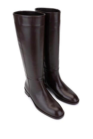  Tamer Tanca Kadın Hakiki Deri Kahverengi Klasik Çizme