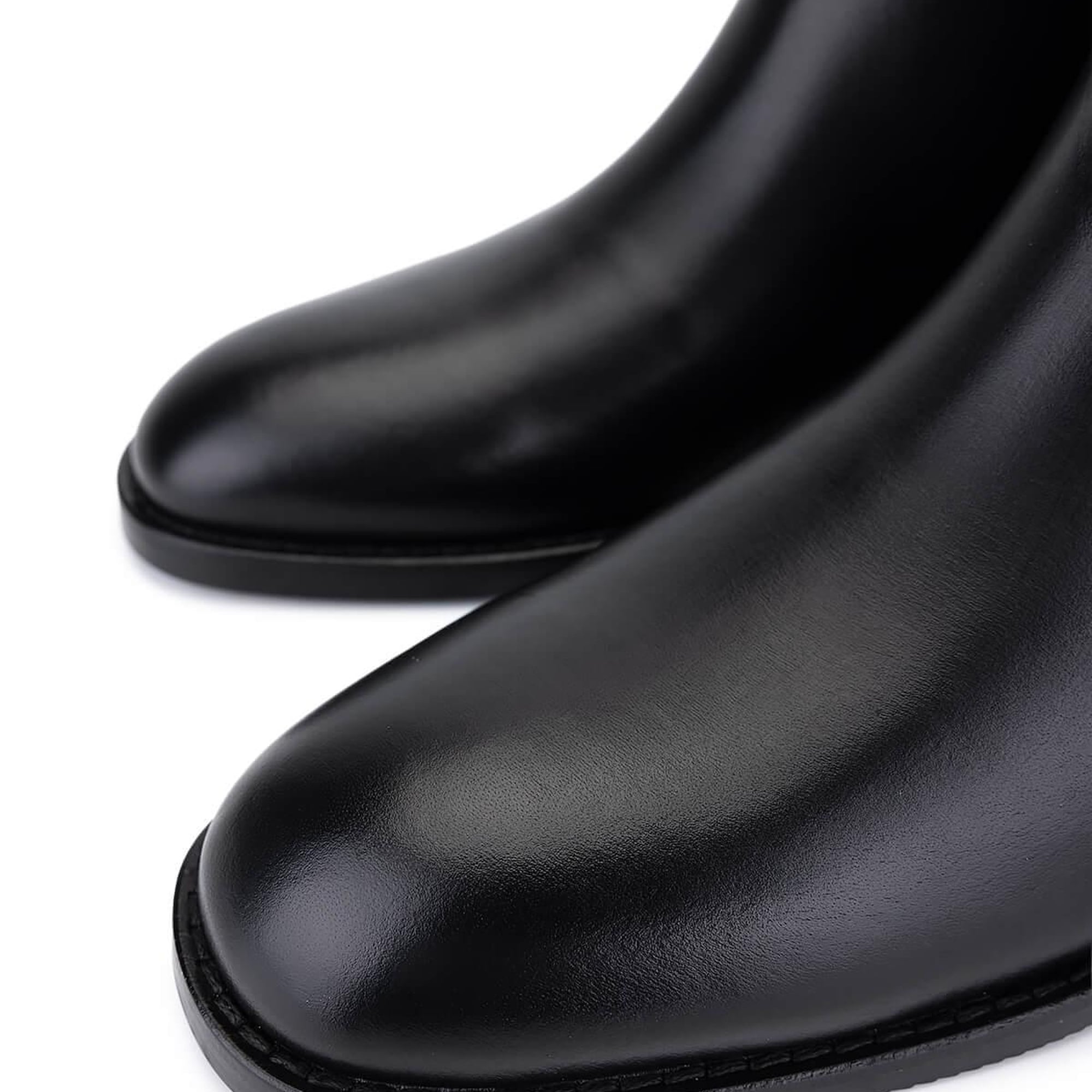 Tamer Tanca Kadın Hakiki Deri Siyah Klasik Çizme