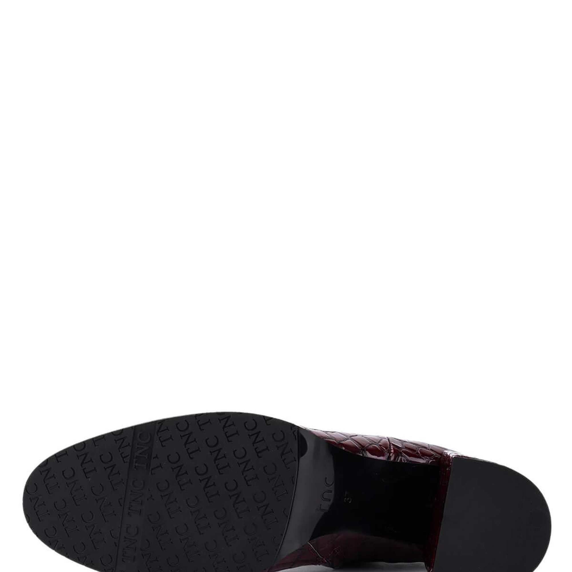 Tamer Tanca Kadın Hakiki Deri Bordo Rugan Klasik Bot