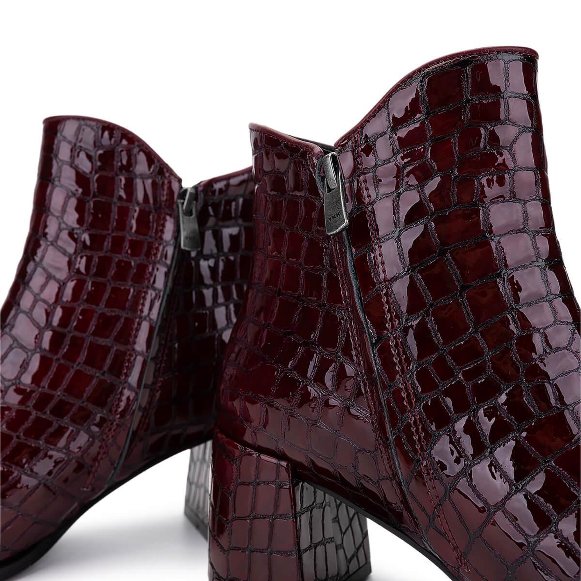 Tamer Tanca Kadın Hakiki Deri Bordo Rugan Klasik Bot