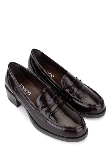  Tamer Tanca Kadın Hakiki Deri Kahverengi Rugan Makosen Ayakkabı