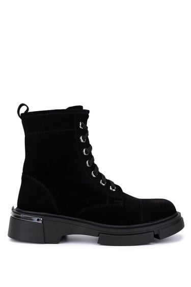  Tamer Tanca Kadın Siyah Süet Casual Bot