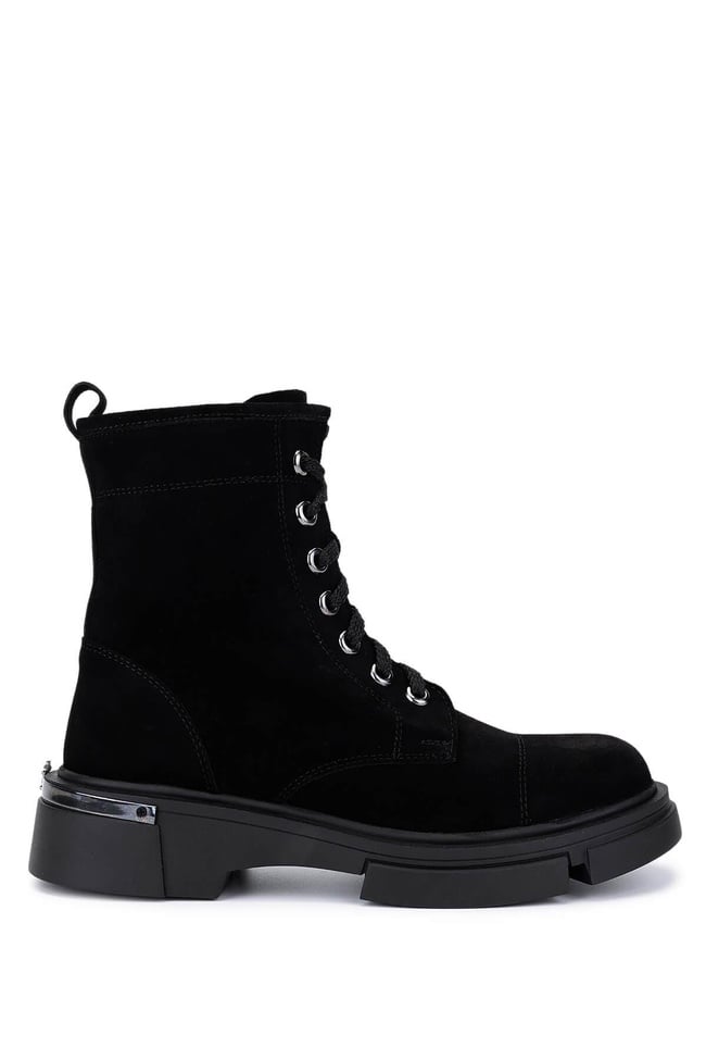  Tamer Tanca Kadın Siyah Süet Casual Bot