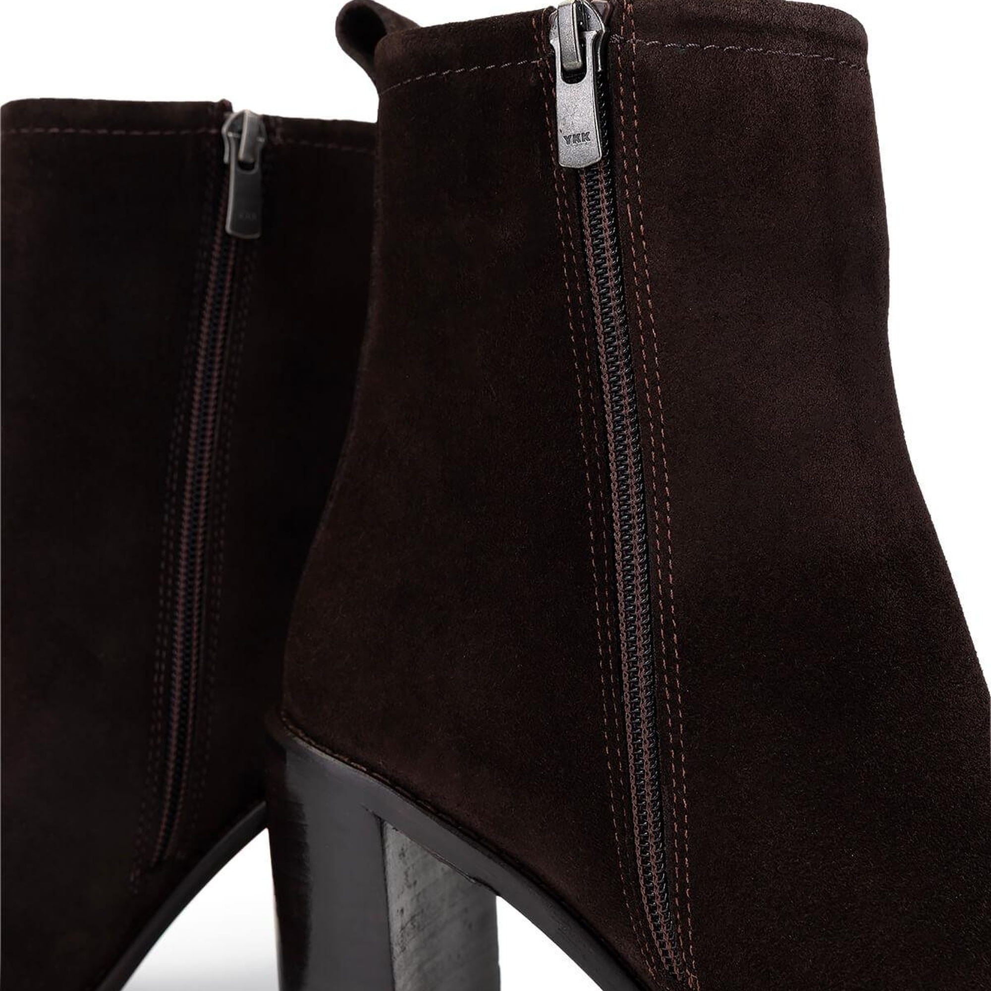 Tamer Tanca Kadın Hakiki Deri Kahverengi Süet Topuklu Bot