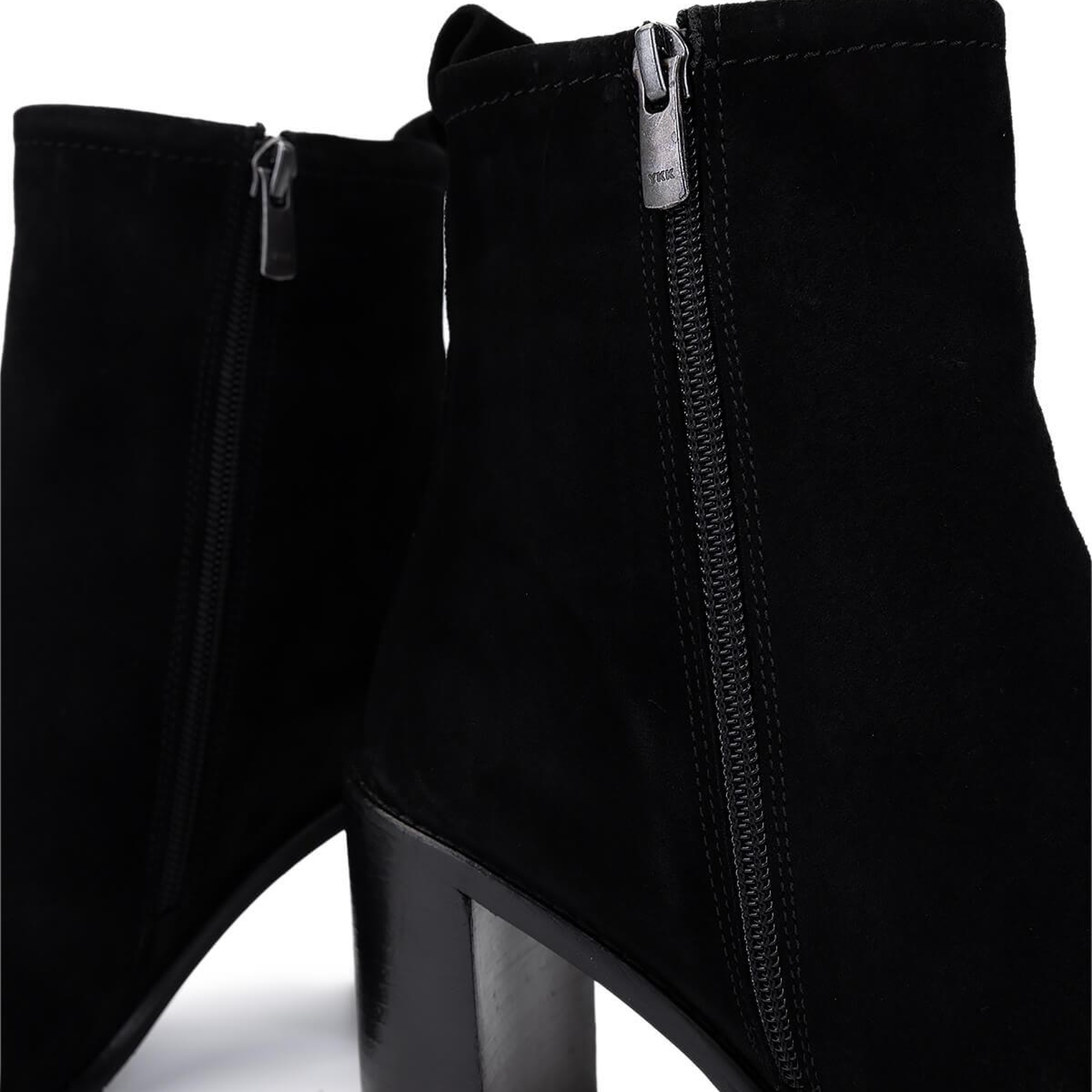 Tamer Tanca Kadın Hakiki Deri Siyah Süet Topuklu Bot