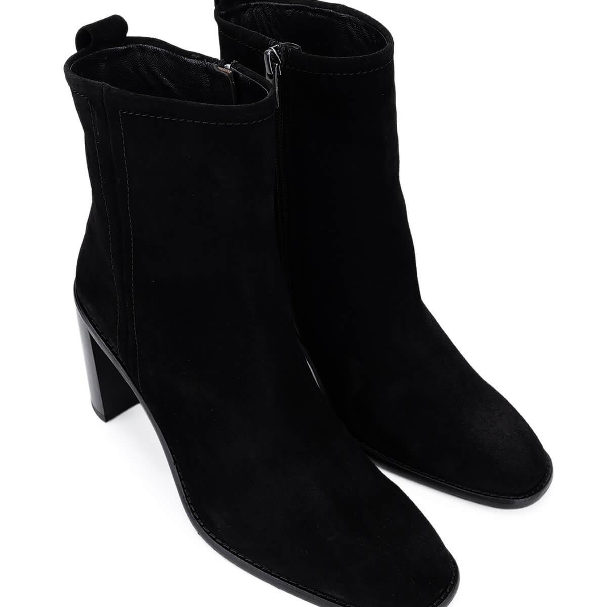 Tamer Tanca Kadın Hakiki Deri Siyah Süet Topuklu Bot