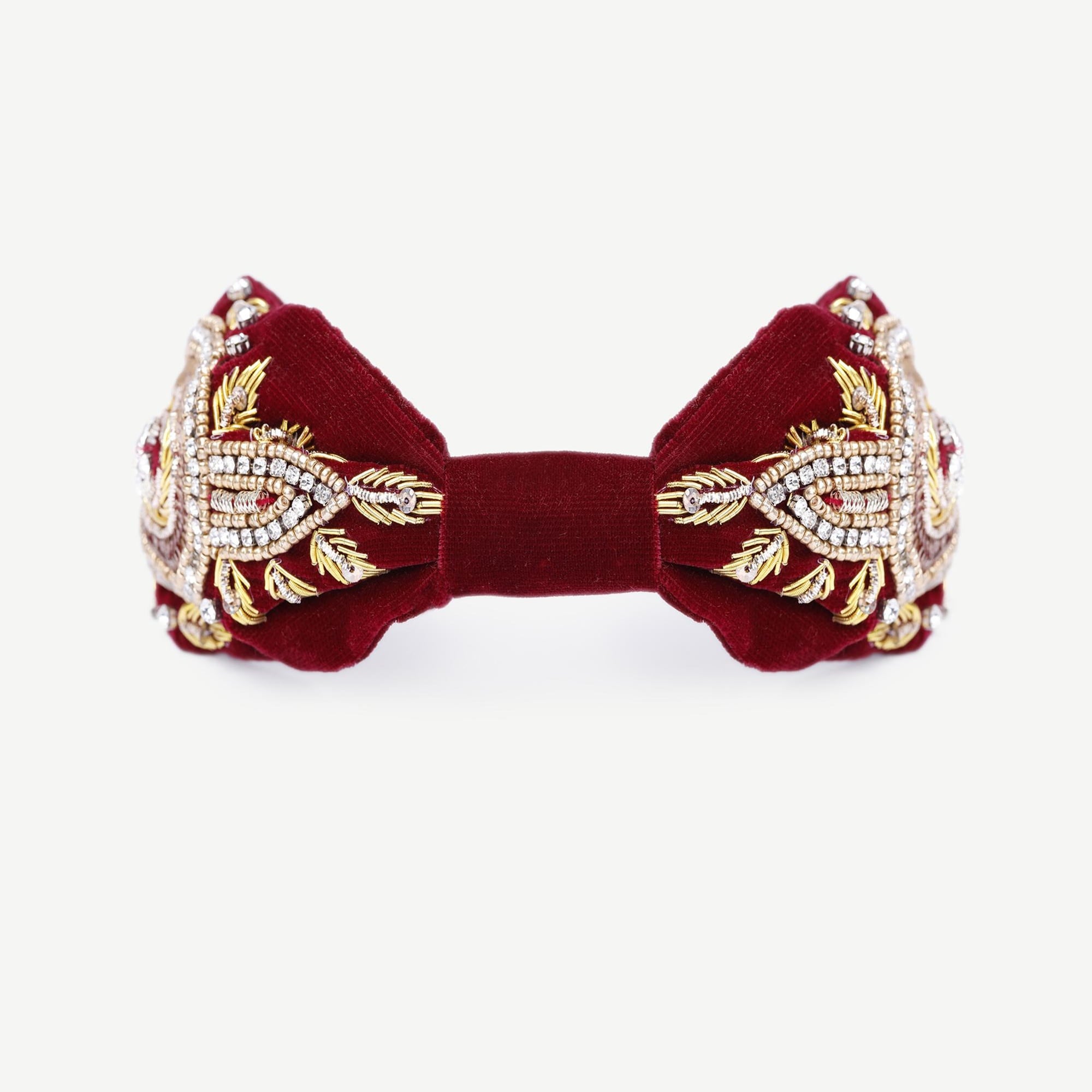 YARGICI Boncuk Detaylı Kadife Taç