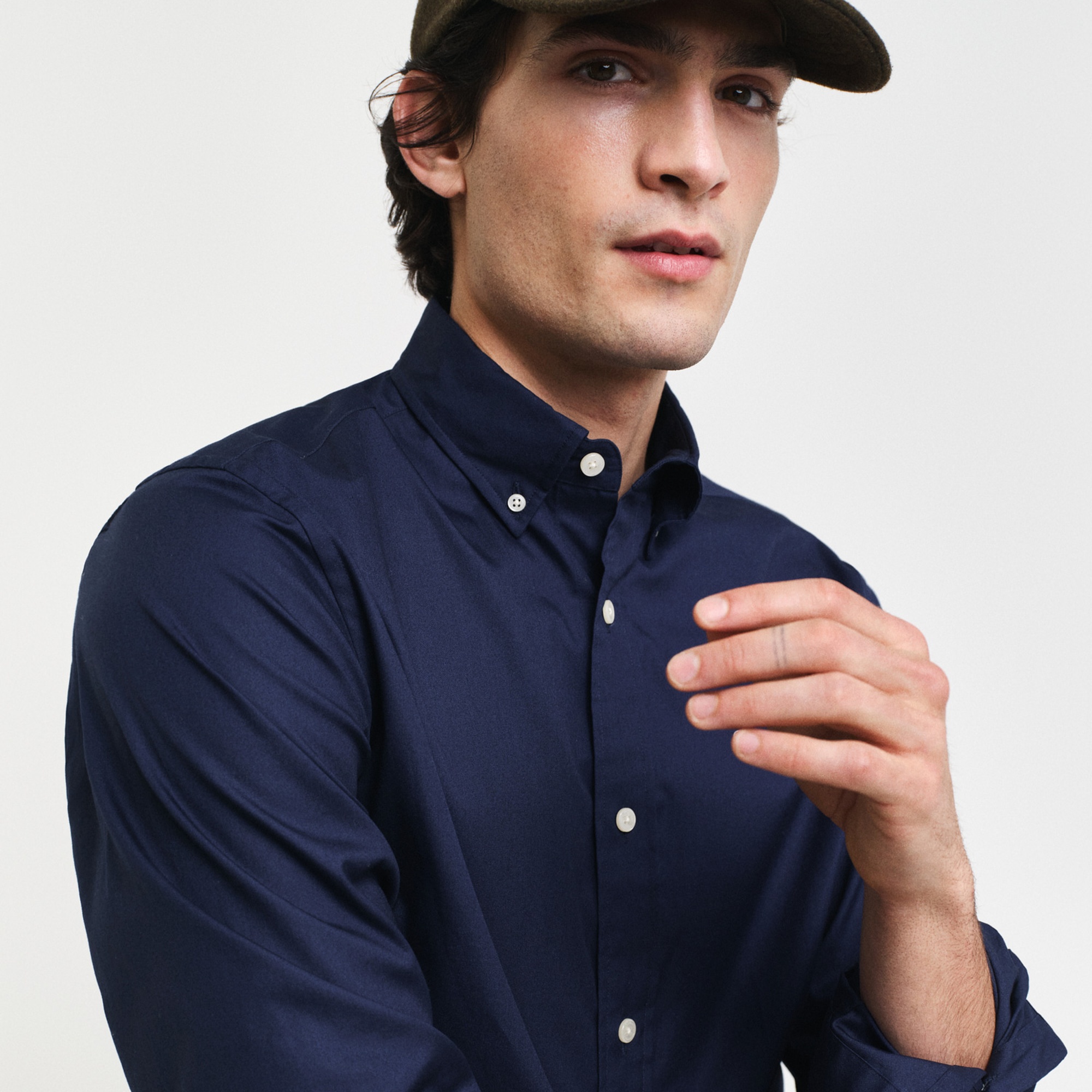 GANT Erkek Lacivert Regular Fit Düğmeli Yaka Oxford Gömlek