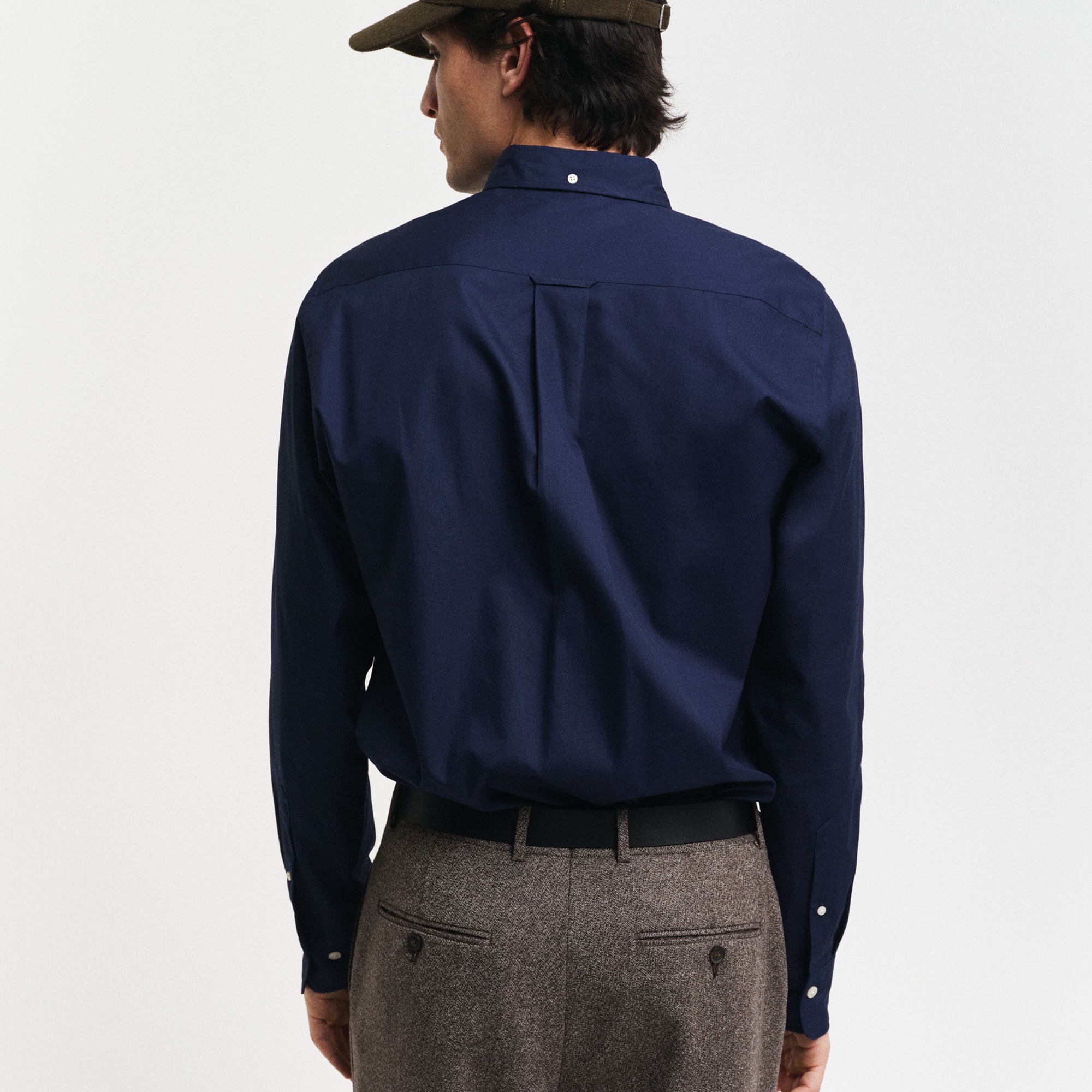 GANT Erkek Lacivert Regular Fit Düğmeli Yaka Oxford Gömlek