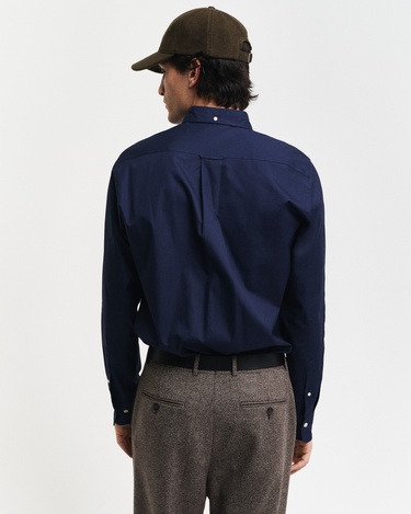  GANT Erkek Lacivert Regular Fit Düğmeli Yaka Oxford Gömlek