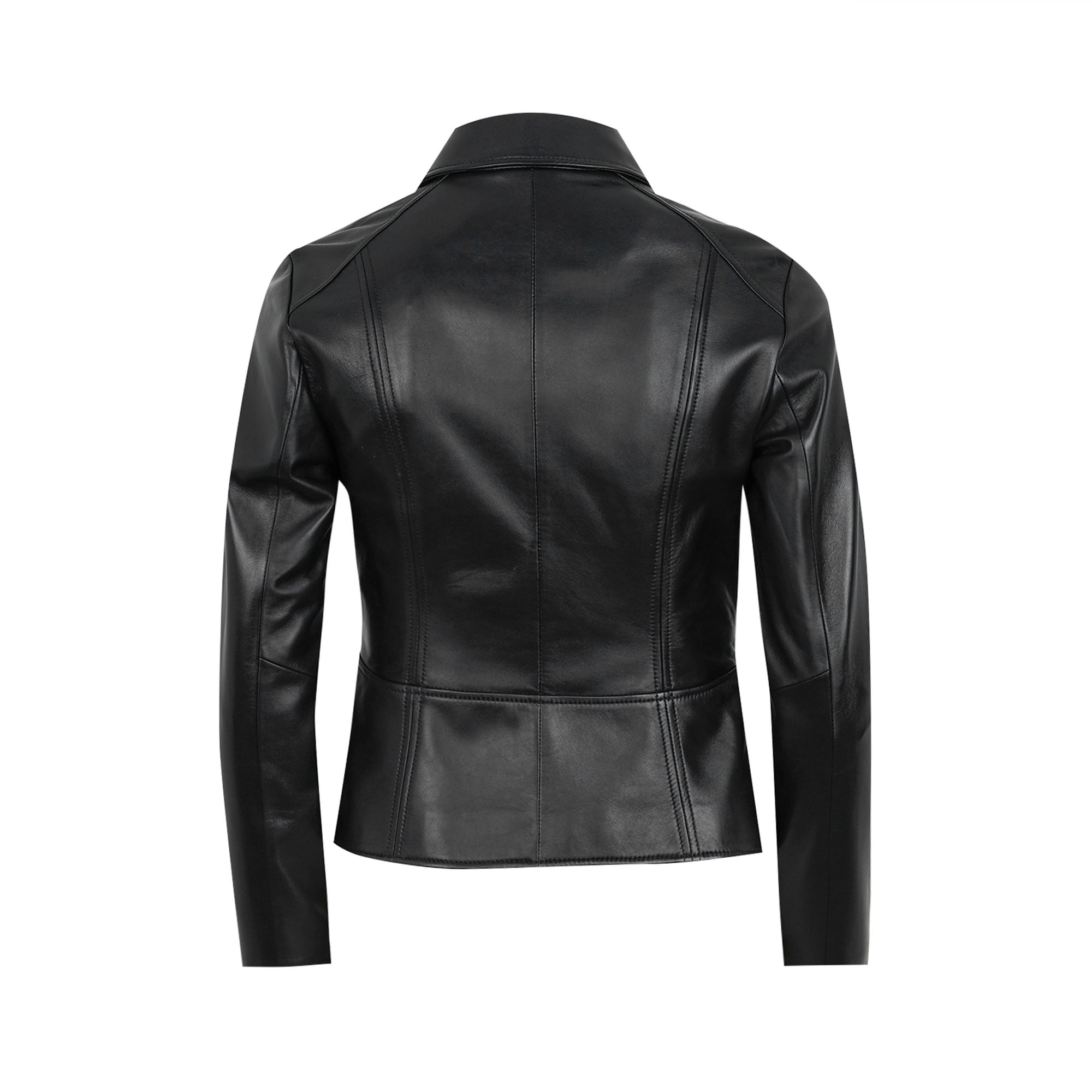 Kadın Siyah Fit Deri Ceket