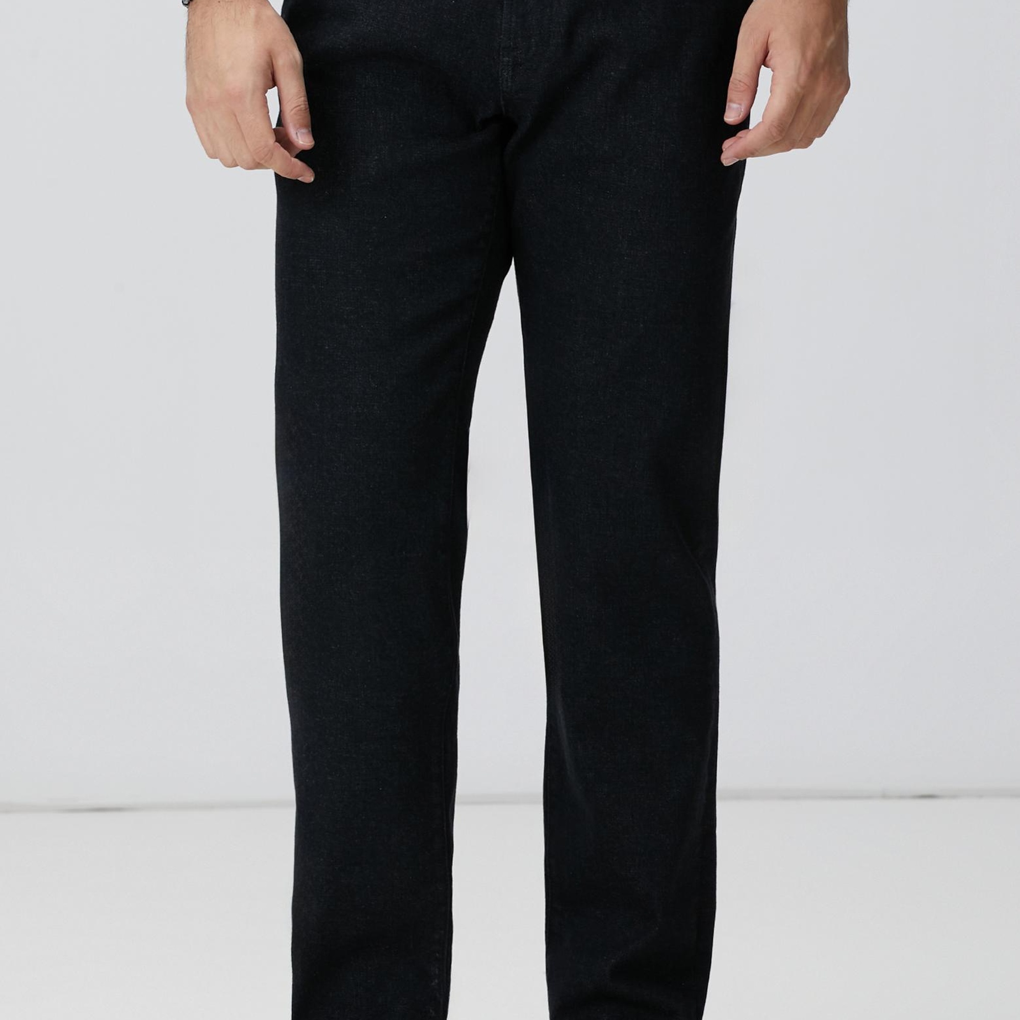 Network Erkek Siyah Cashmere Touch Denim Pantolon