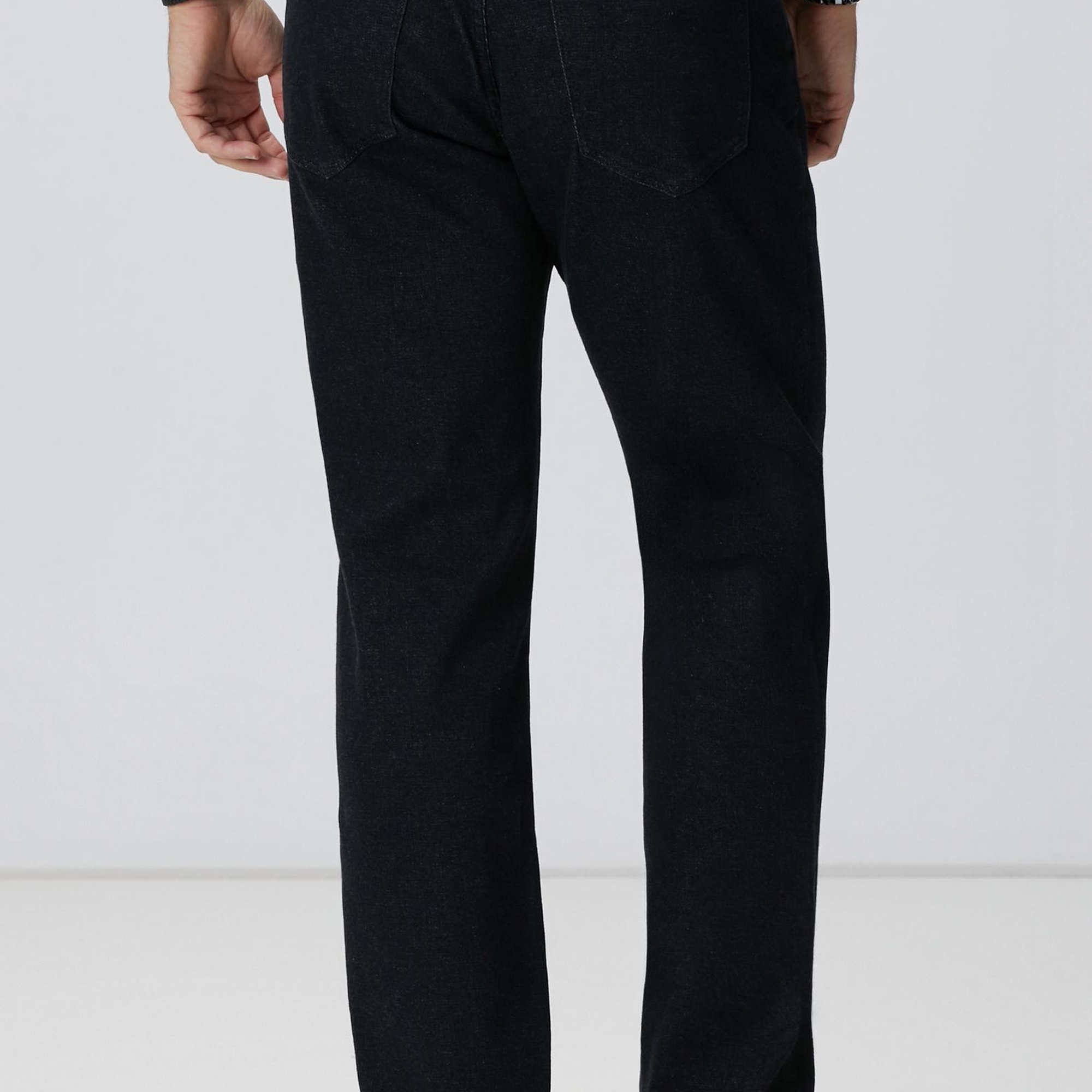 Network Erkek Siyah Cashmere Touch Denim Pantolon