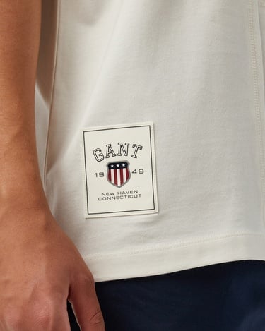  GANT Erkek Beyaz T-Shirt
