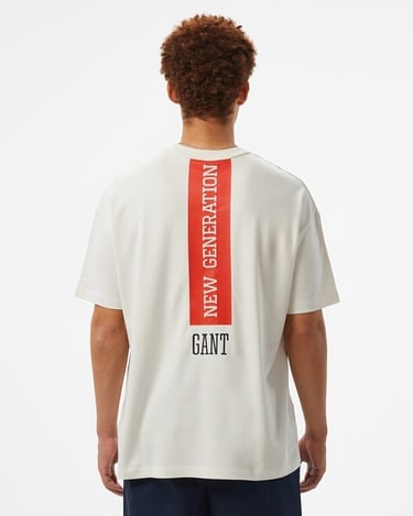  GANT Erkek Beyaz T-Shirt