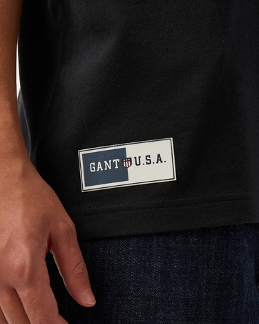  GANT Erkek Siyah T-Shirt