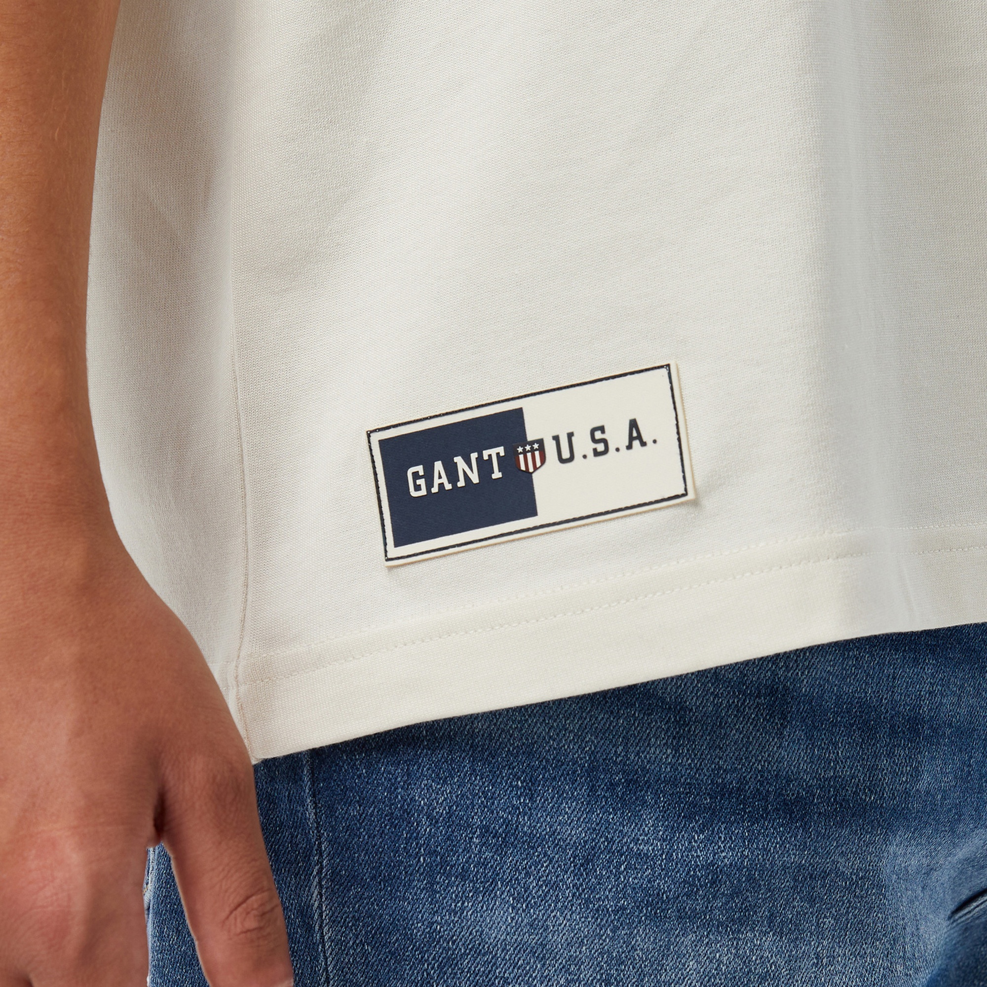 GANT Erkek Beyaz T-Shirt