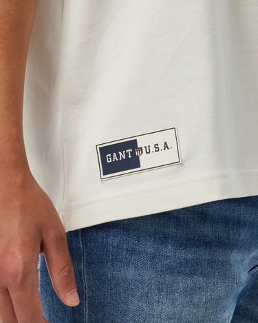  GANT Erkek Beyaz T-Shirt