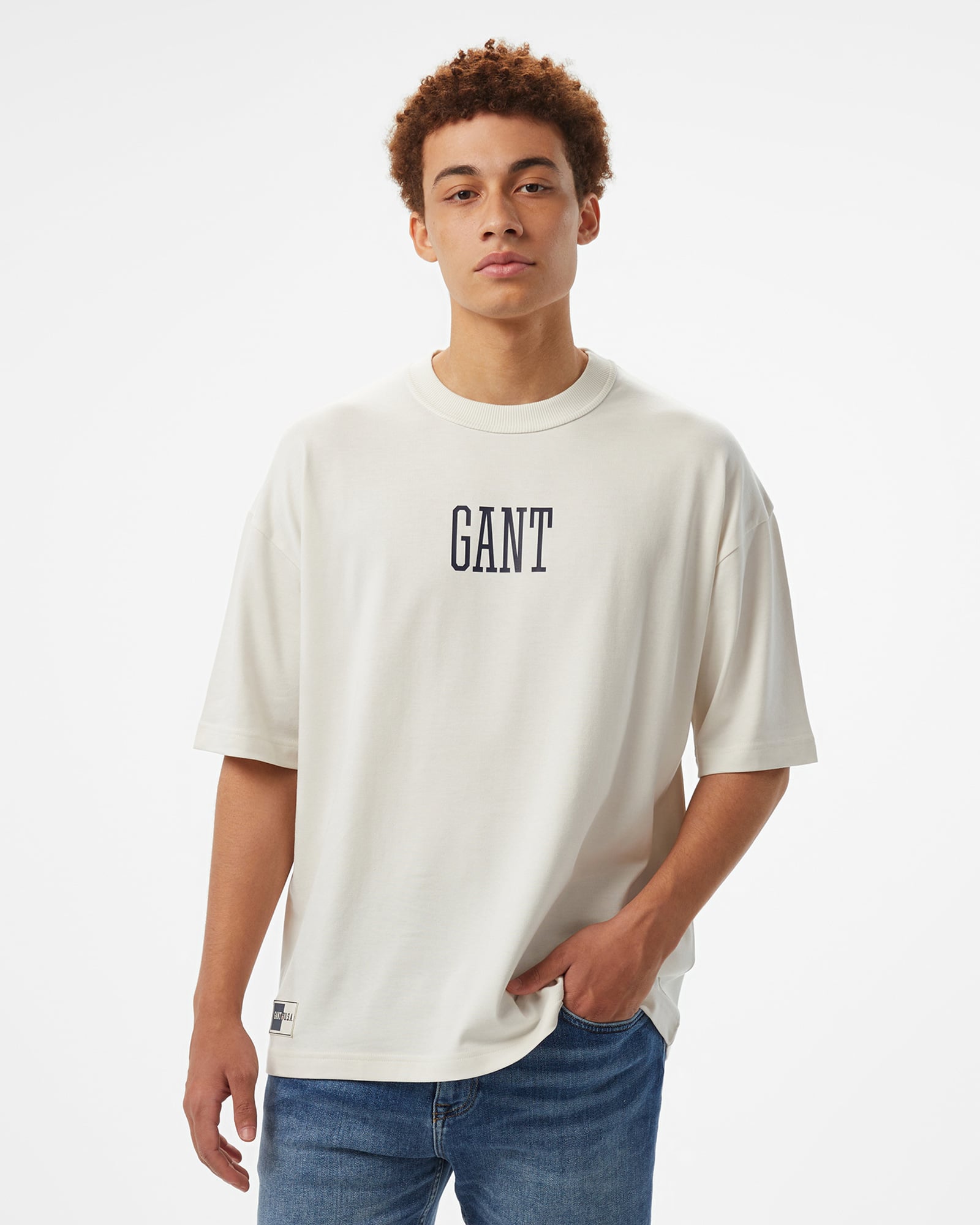  GANT Erkek Beyaz T-Shirt
