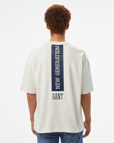  GANT Erkek Beyaz T-Shirt