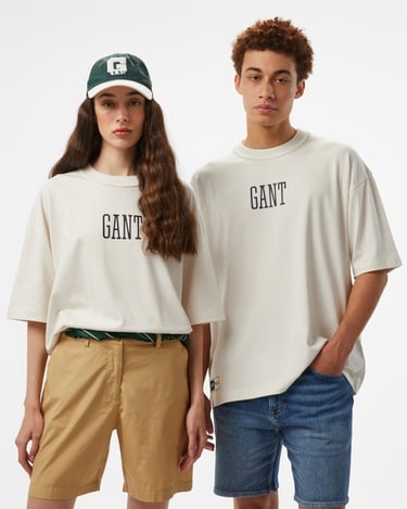  GANT Erkek Beyaz T-Shirt