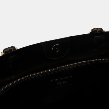  Kadın Kahve Örgü Desenli Omuz Çantası