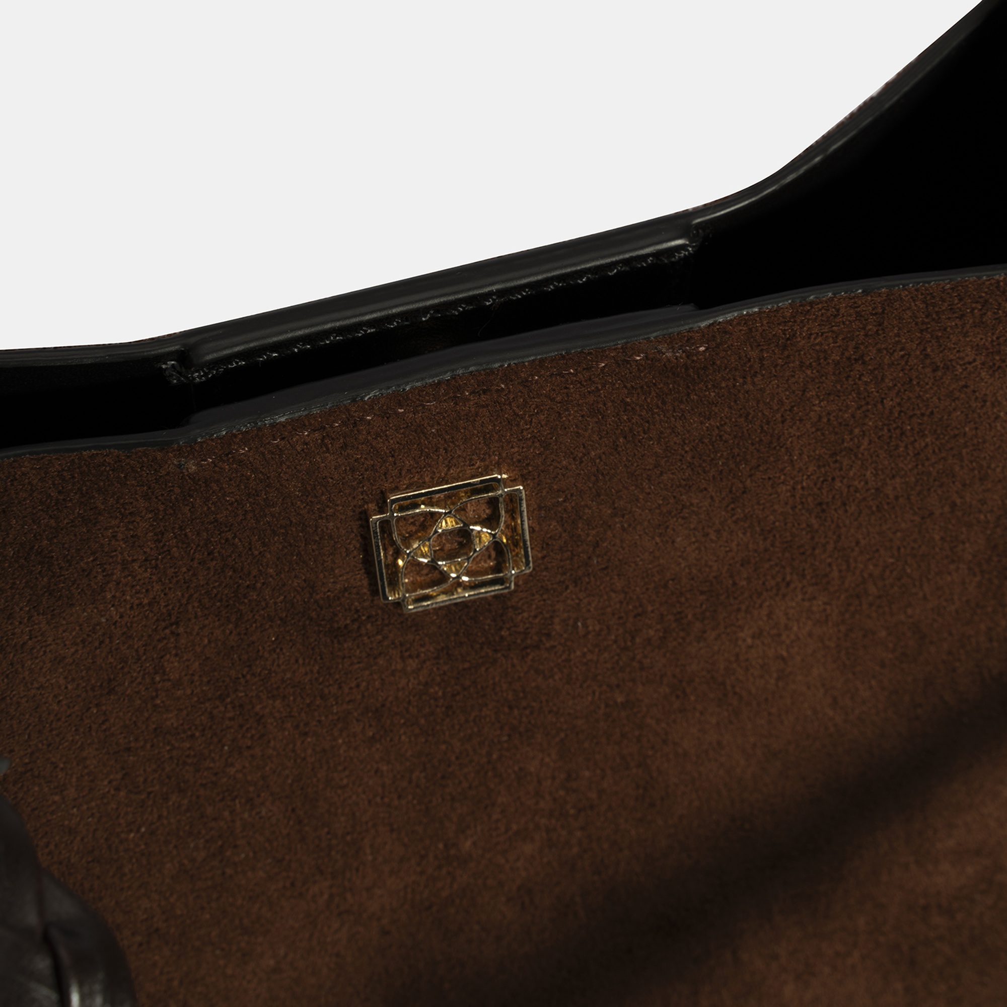 Kadın Kahve Örgü Desenli Omuz Çantası