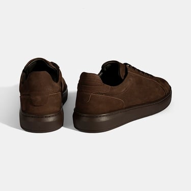  Erkek Koyu Kahve Bağcıklı Günlük Nubuk Deri Ayakkabı