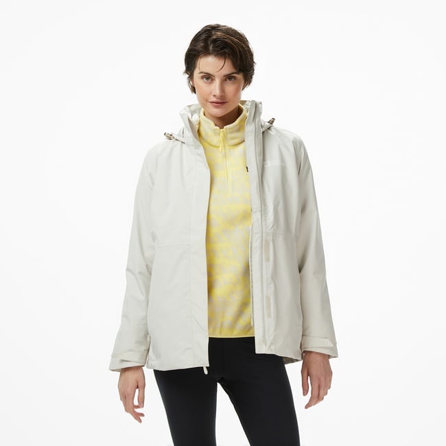  Jack Wolfskin Rotwand 3in1 Kadın Krem Outdoor Ceket